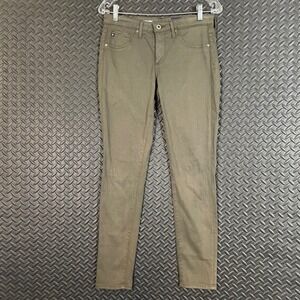 Adriano Goldschmied Olive Green The Legging Ankle Super Skinny Pants Women's 27R